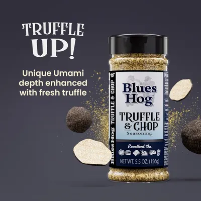 Communicates the product's distinctive flavor profile and premium ingredient (fresh truffle) to appeal to shoppers seeking gourmet seasoning options.