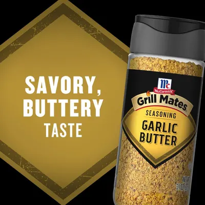 Communicates the key flavor profile of the garlic butter seasoning to help shoppers understand the taste experience they can expect.