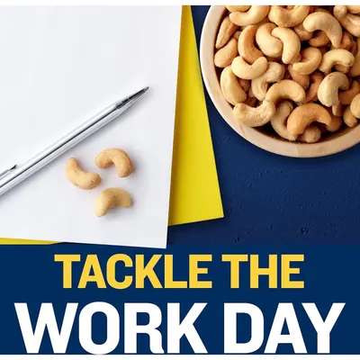Positions the product as an ideal snack for busy work environments, emphasizing convenience and energy for professionals throughout the workday.