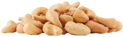 Provides a clean, catalog-style view of the cashews on a pure white background with no text or design elements, allowing shoppers to see the product clearly.