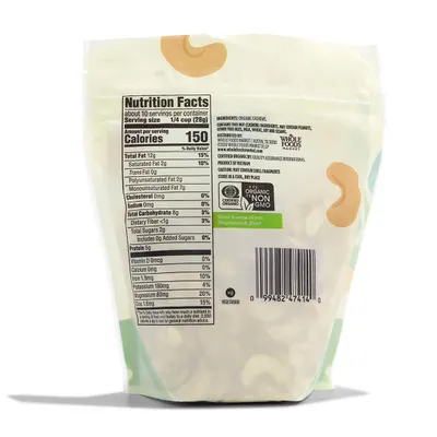 Communicates the product's organic and non-GMO certifications to reassure health-conscious shoppers about the product's quality and environmental responsibility.