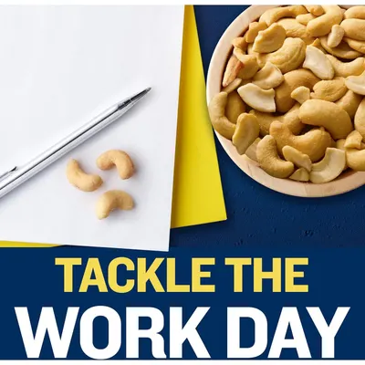 Positions the product as an ideal snack for busy workdays, emphasizing convenience and energy to help shoppers power through their day.