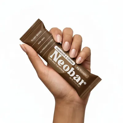 Communicates multiple key product benefits and clean ingredient claims to appeal to health-conscious shoppers seeking natural, high-protein snacks.