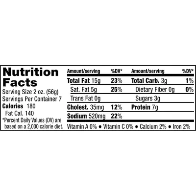 Provides detailed nutritional information to help shoppers make informed dietary decisions and understand the product's calorie, fat, protein, and other nutrient content per serving.