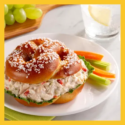 Shows the product in an appetizing, real-world dining setting to help shoppers visualize the product as part of their everyday meals and lifestyle.
