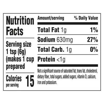 Provides transparent nutritional facts to inform shoppers about the product's low calorie, low fat, and low carb profile, reassuring health-conscious buyers.