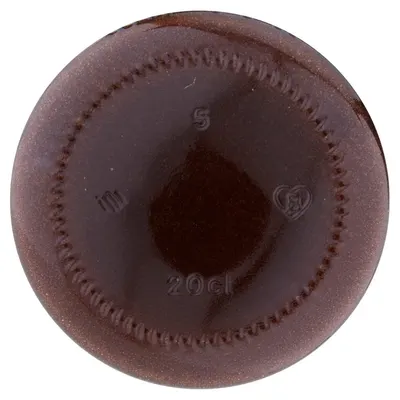 Provides a clean, catalog-style view of the product's bottom surface, showing molded details and capacity markings without any distracting elements.