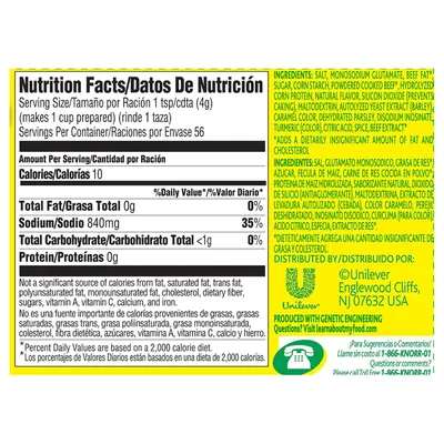 Provides mandatory nutritional information and ingredient list for regulatory compliance and shopper transparency.