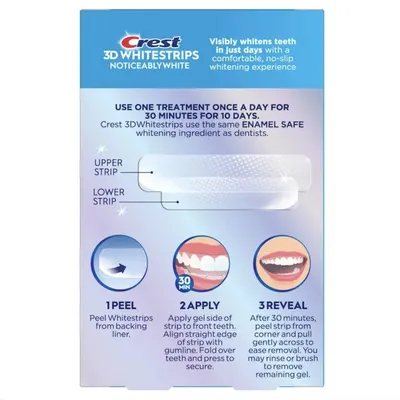 Provides clear step-by-step instructions on how to apply and use the whitening strips, reassuring shoppers that the product is easy to use correctly. Highlights multiple product benefits including…