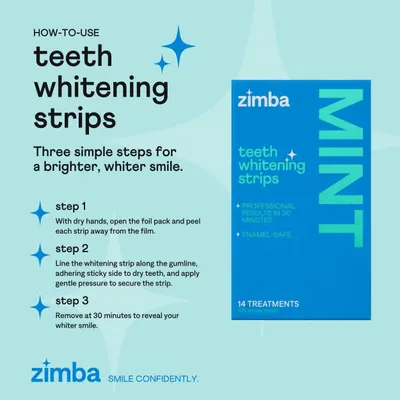 Provides clear, numbered instructions showing shoppers exactly how to apply the whitening strips correctly for best results, reducing confusion and increasing confidence in product use.