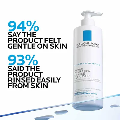 Communicates customer satisfaction statistics (94% and 93%) to build trust and reassure shoppers that the cleanser is gentle, effective, and easy to use based on real user feedback. Highlights the…
