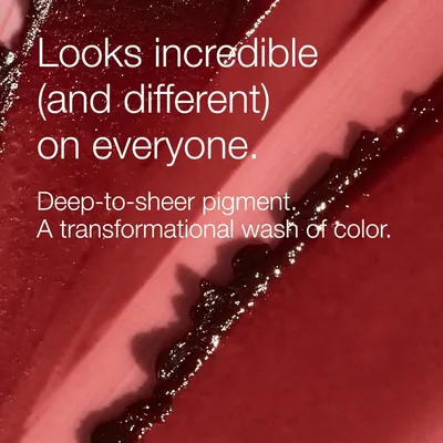 Communicates the product's unique color payoff and versatility, emphasizing that it delivers rich, customizable pigment that looks incredible and different on every individual.