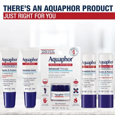 Displays the Aquaphor product portfolio to help shoppers understand the range of options available and choose the right product for their specific needs.