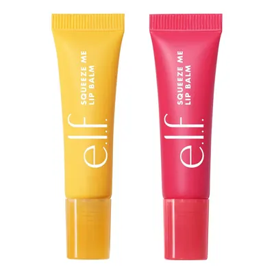 Showcases two color variants of the e.l.f. Squeeze Me Lip Balm product line, helping shoppers understand the available options and reinforcing brand identity.