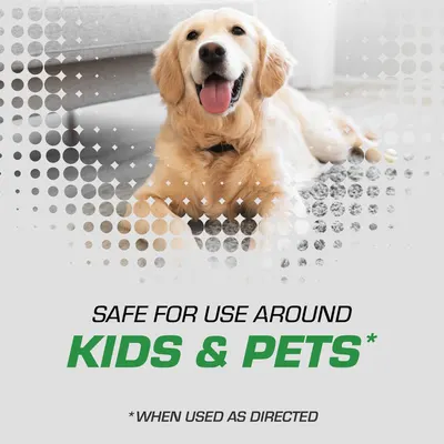 Reassures shoppers that the product is safe to use around children and pets when used as directed, addressing a key concern for families. Communicates the single core benefit that the product is…