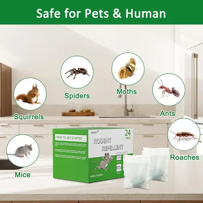 Demonstrates the product's effectiveness against multiple types of pests (mice, squirrels, spiders, moths, ants, roaches) while reassuring shoppers that it is safe for both pets and humans.…