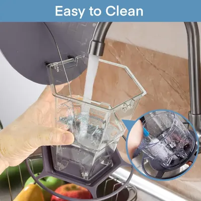 Demonstrates that the blender components are dishwasher-safe and easy to rinse under running water, reassuring shoppers about convenient maintenance and cleanup.