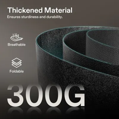 Communicates multiple product benefits including durability from thickened material, breathability, foldability for storage, and the specific weight specification to help shoppers understand the…