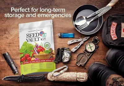 Demonstrates the product's suitability for emergency situations and long-term storage by showing it alongside survival and camping gear, reassuring shoppers of its practical versatility.…