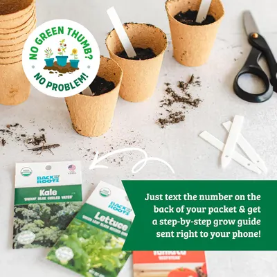 Communicates that the product includes easy-to-follow growing instructions delivered digitally via text message, reassuring shoppers that they'll have support throughout the growing process.…