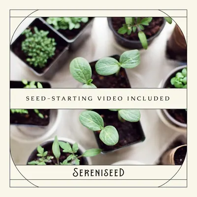 Communicates that the product includes an instructional video to help customers successfully start seeds, adding value and reassurance for beginners.
