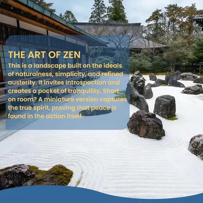 Communicates that the product creates a peaceful, zen-inspired environment even in small spaces, emphasizing the calming benefit and miniature design that captures authentic tranquility.