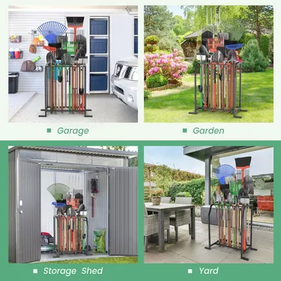 Demonstrates the versatility of the product by showing it can be used in multiple different environments and settings, reassuring shoppers it fits various storage needs.