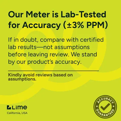 Communicates the product's precision and reliability through a quantifiable accuracy metric, reassuring shoppers that the meter delivers scientifically validated results. Highlights the product's…