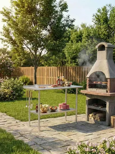 Showcases the product in a real-world backyard setting to help shoppers visualize how it fits into their outdoor entertaining lifestyle.