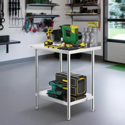 Demonstrates the product in a real-world garage setting to show how it fits naturally into a workshop environment for organizing tools and equipment.