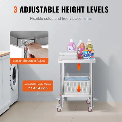 Demonstrates how to adjust the shelf height by loosening screws, showing the setup flexibility and customization options to reassure shoppers about ease of use. Highlights the key benefit of…