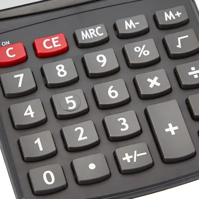 Displays the calculator product in a clean, catalog-style format to show the physical appearance and button layout without distractions.