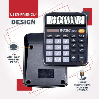 Highlights multiple distinct benefits of the calculator including its user-friendly design, stability features with anti-slip pads, and ease of use with large responsive buttons to reassure shoppers…