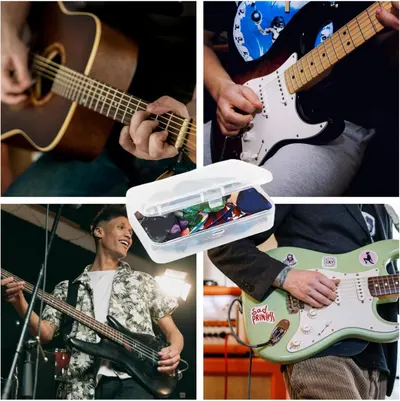 Demonstrates the product in authentic use contexts to help shoppers visualize themselves using the guitars in various musical settings and styles.
