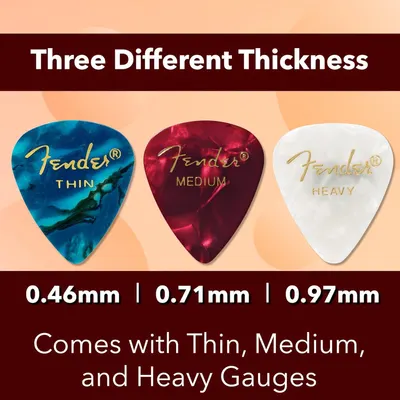 Communicates that the product comes with three different gauge options (0.46mm, 0.71mm, 0.97mm) to meet different playing preferences and needs.