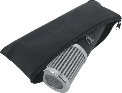 Displays the product in a clean, catalog-style format showing the device partially inside its protective carrying case on a white background.