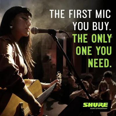 Communicates the brand's positioning as the essential, go-to choice for musicians and performers, building emotional connection through aspirational lifestyle imagery and bold brand messaging.