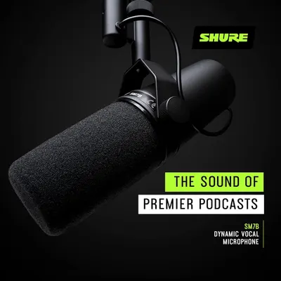 Establishes Shure as the premium brand for professional podcast audio equipment, emphasizing brand authority and quality positioning in the podcasting market.