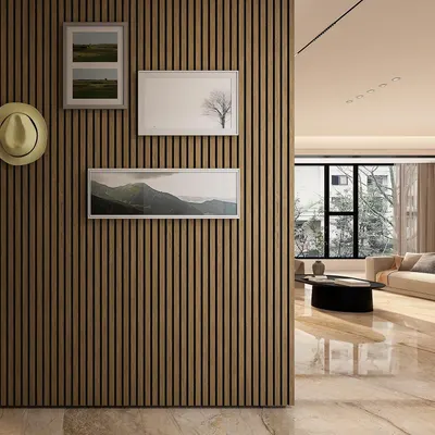 Demonstrates the product (wall art/framed prints) in a real-world home setting to help shoppers visualize how it would look in their own space.