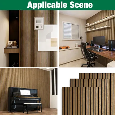 Demonstrates the product's versatility by showing it installed in multiple interior settings including living room, home office, and music room to reassure shoppers it works in various home…