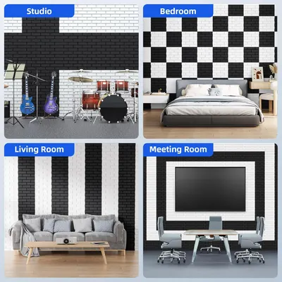 Demonstrates the product's versatility by showing it can be used in multiple different room types and settings (studio, bedroom, living room, meeting room).