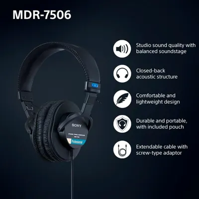 Communicates multiple distinct selling benefits of the headphones through a visually segmented layout with icons and text, helping shoppers understand the comprehensive value proposition of the…