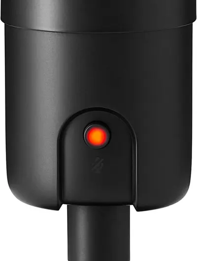 Provides a clean, catalog-style view of the product's power button and lower body design on a white background, allowing shoppers to see product details clearly.