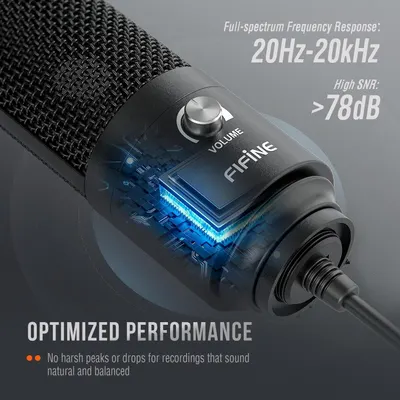 Highlights the internal technology and components of the microphone, using a transparent cutaway view to showcase the advanced chipset and engineering that delivers optimized audio performance.…