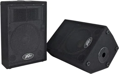 Provides a clean, catalog-style view of the speakers from multiple angles to help shoppers understand the product's physical appearance and design.