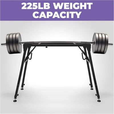 Communicates the maximum weight capacity of the workout bench to reassure shoppers that it can safely support heavy lifting and intense workouts. Highlights the bench's strength and durability…