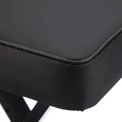 Highlights the quality craftsmanship and premium materials through a close-up of the stitched edge detail, reassuring shoppers of durability and refined construction.