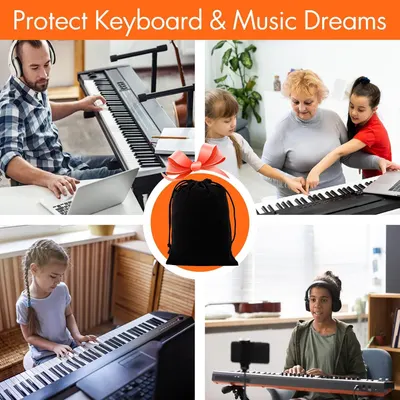 Demonstrates the versatility of the keyboard product by showing it being used across multiple scenarios and user types—from solo practice to family learning to online teaching—reassuring shoppers…