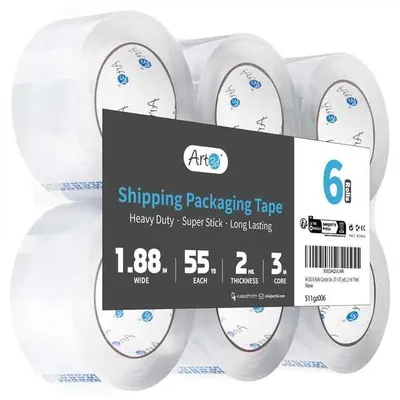 Communicates the precise dimensions and specifications of the packaging tape to help shoppers understand the product capacity and suitability for their shipping needs. Shows that the purchase…