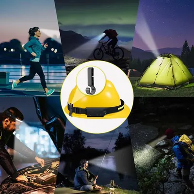 Demonstrates the headlamp's versatility across multiple outdoor and indoor activities including running, camping, biking, fishing, and working, reassuring shoppers that this product is suitable for…